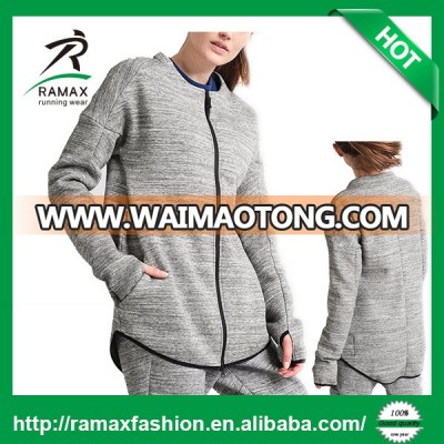 Ramax Custom Women Sport Casual Round Neck Training Jacket With Thumb Hole