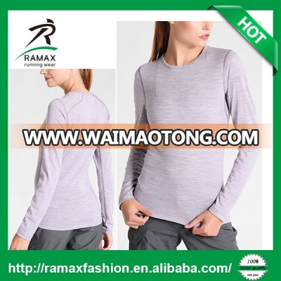 Ramax Custom Women Sports Round Neck Long Sleeve Dri Fit Hiking Outdoor T Shirts