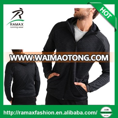 Ramax Custom Men Winter Warm Front Full Zip Sport Training Hoodies Jacket With thumb hole