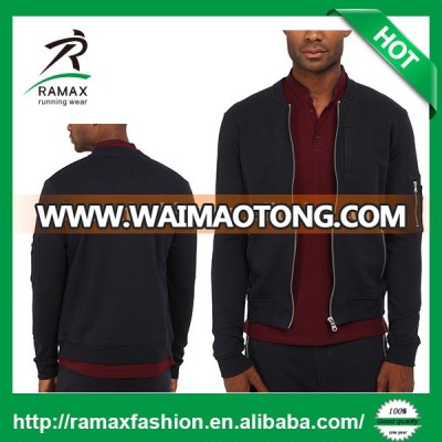 Ramax Custom Men Sport Classic Front Zip Fleece Bomber Jacket