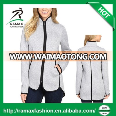 Ramax Custom Women Plain full zip Sports Winter Jackets Coat